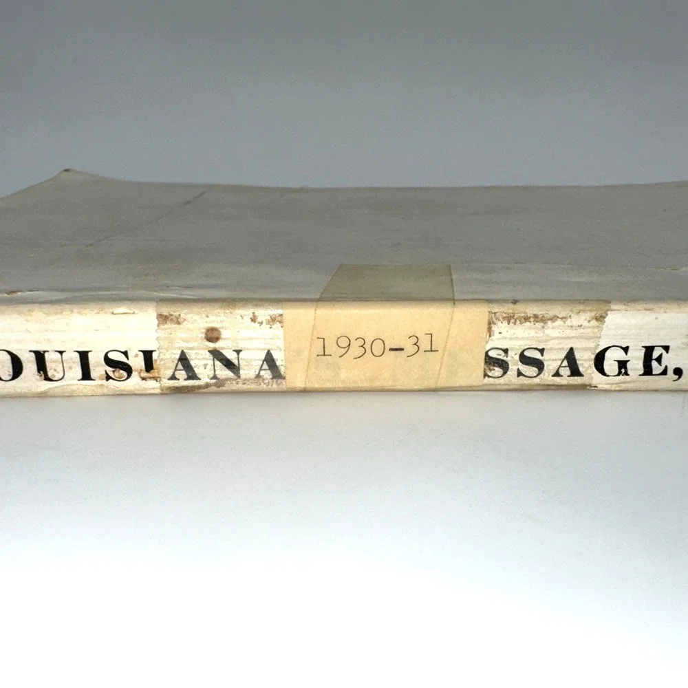 Louisiana's Message Book 1930-31 Huey P Long Art Deco Cover Vintage History